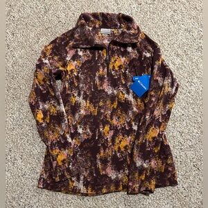 New Columbia Women's Multicolor Fleece 1/4 Zip Pullover - Size M NWT